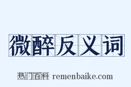 微醉反义词是什么意思的图片